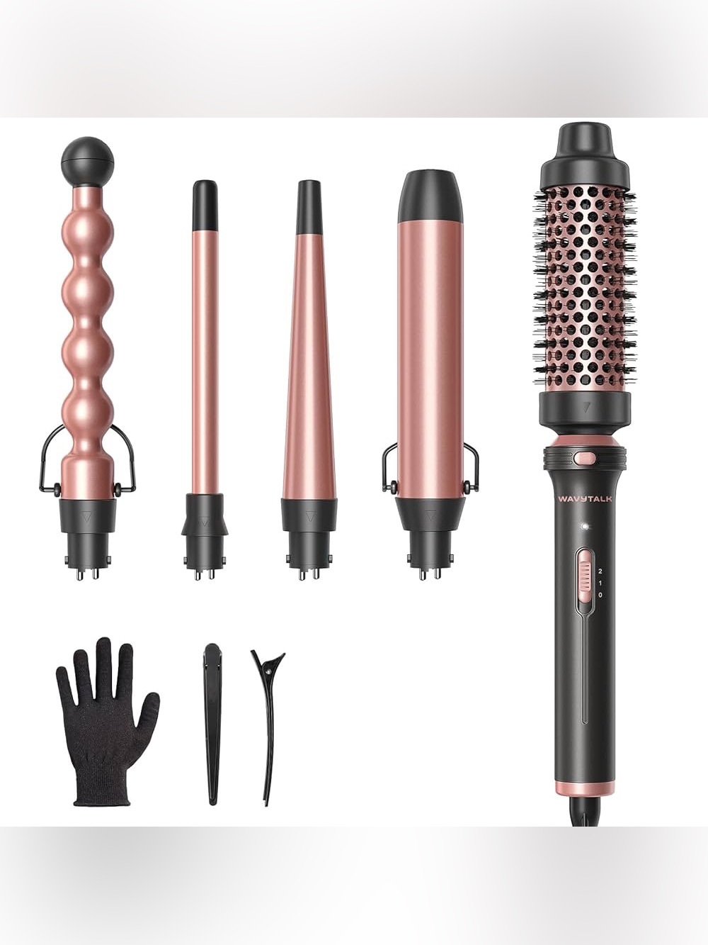 Wavytalk 5-in-1 Rose Gold Hair Styling Set